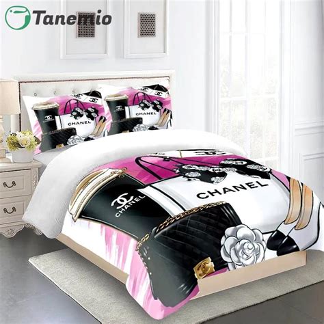 chanel queen comforter set|chanel inspired comforter set.